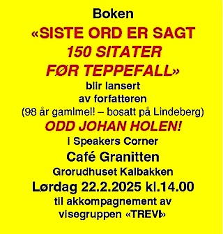Plakat: Siste ord.